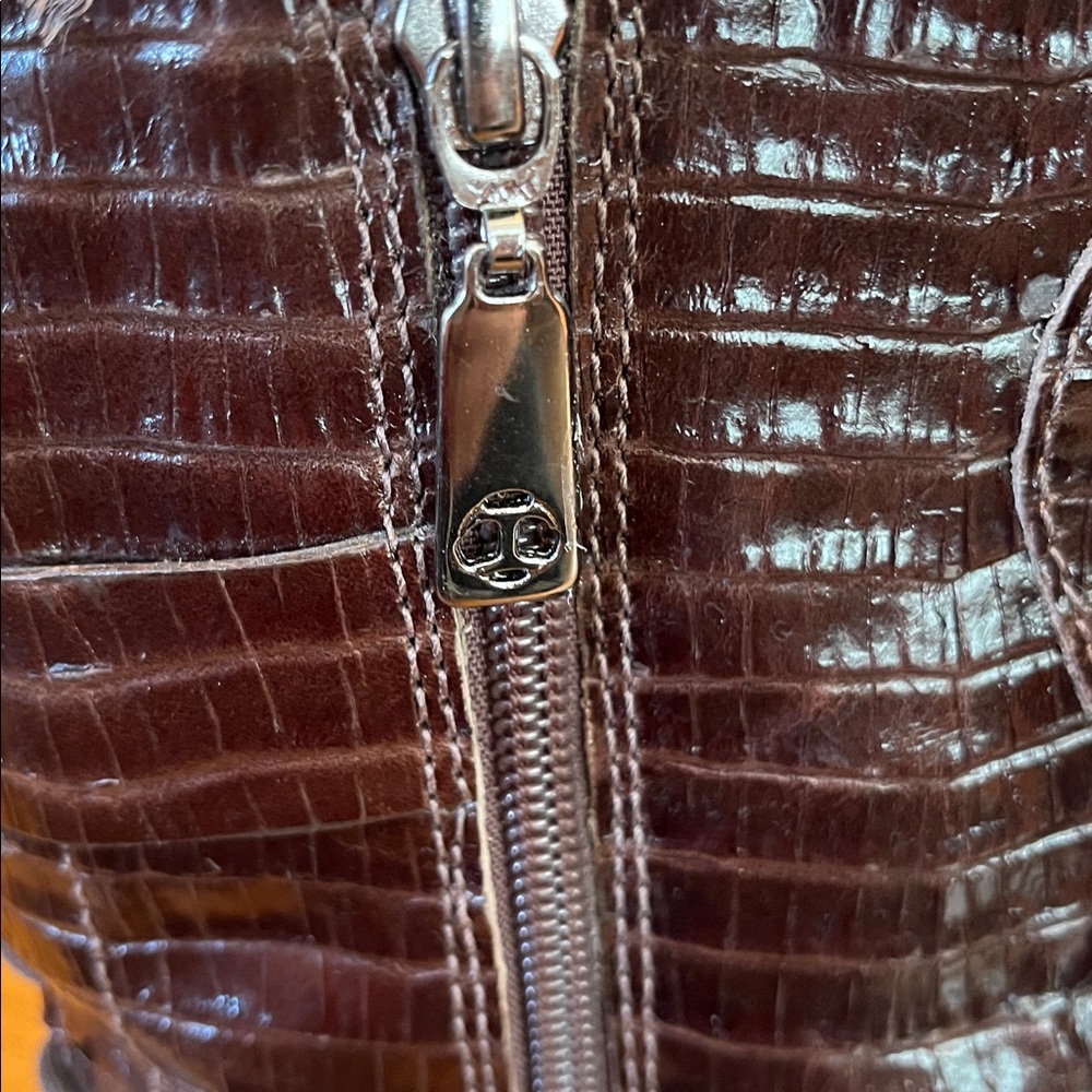 Talbots Brown Crocodile Pattern Upper Leather 4.5… - image 8